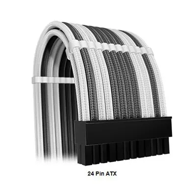 EXTENSION CUSTOM CABLE CM 24 PIN BLACK GREY WHITE